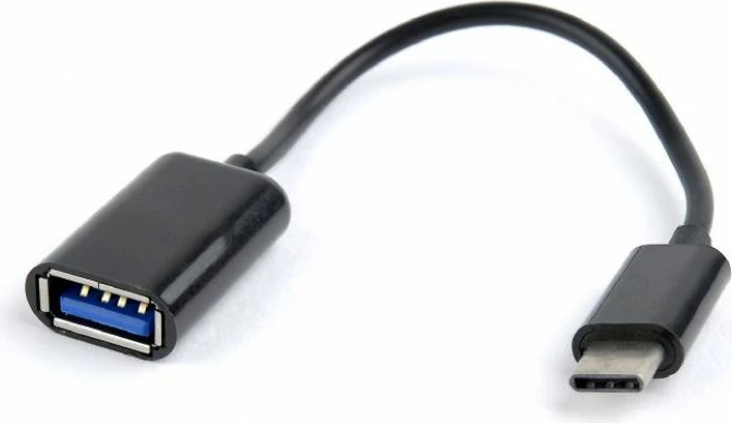 Adapter OTG USB Type-C në USB A Gembird, 20cm, i zi