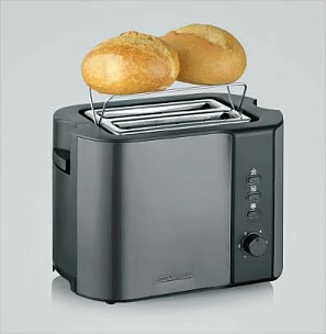 Toaster automatik Severin AT 9573, 2 feta, 800W, inox, antracit/zi