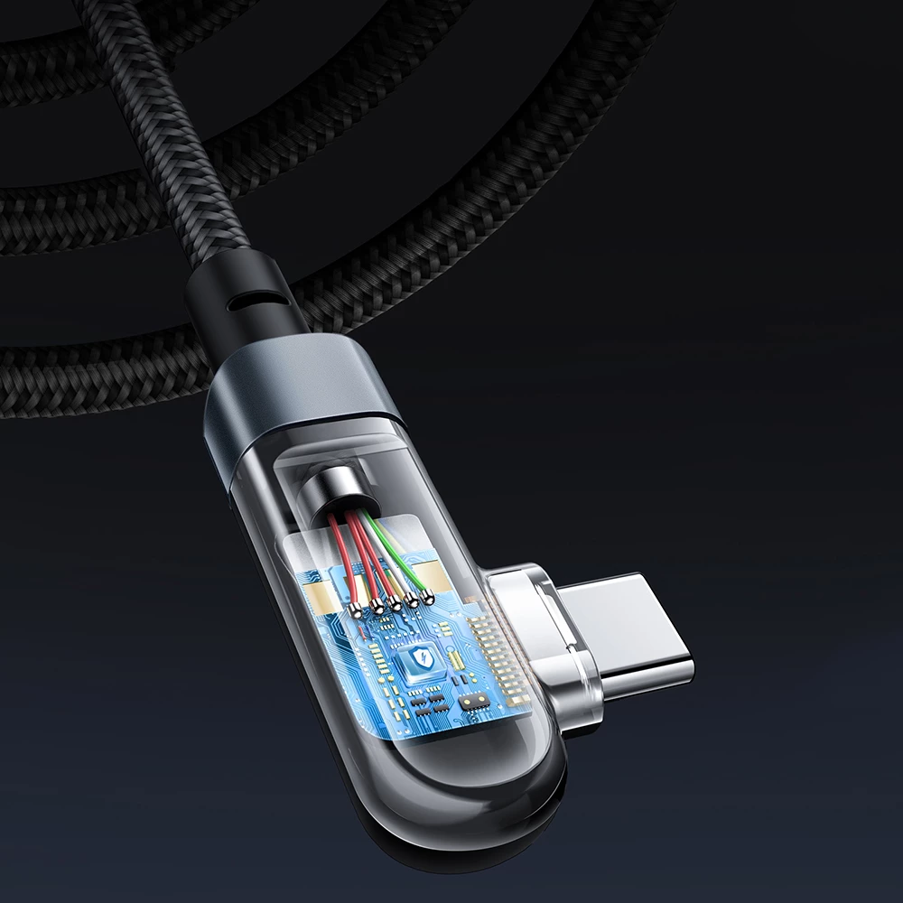 Kabllo Acefast C5-03 USB-C në USB-C, 2m, 100W, e zezë
