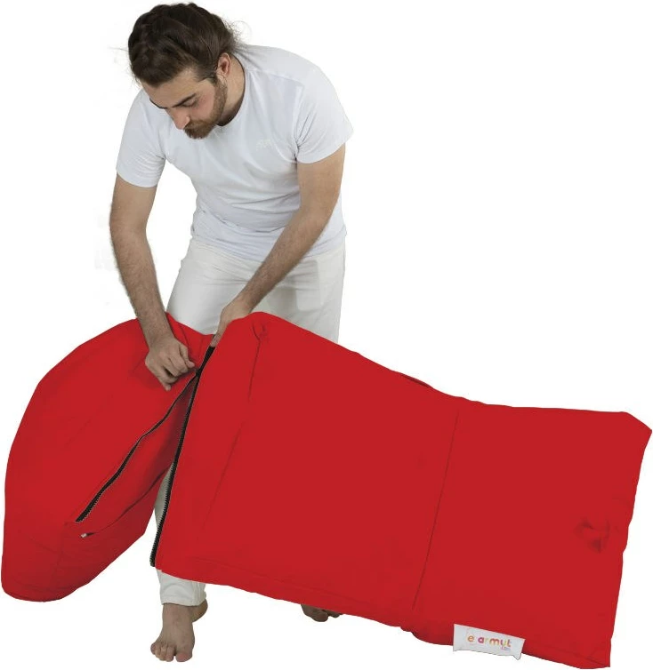 Qese për ulje në kopsht, ngjyrë e kuqe, Atelier del Sofa, shtrat pouf