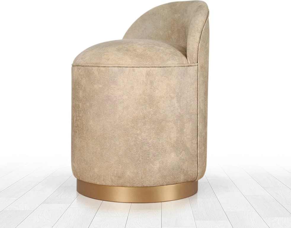 Puf Atelier del Sofa, Luton, lëkurë nubuck, ngjyrë deve, një copë