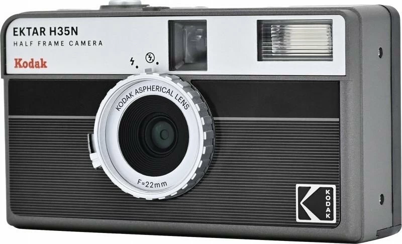 Kamerë filmike kompakte Kodak EKTAR H35N Half Frame, me flash, 1x AAA, bardhë e zi