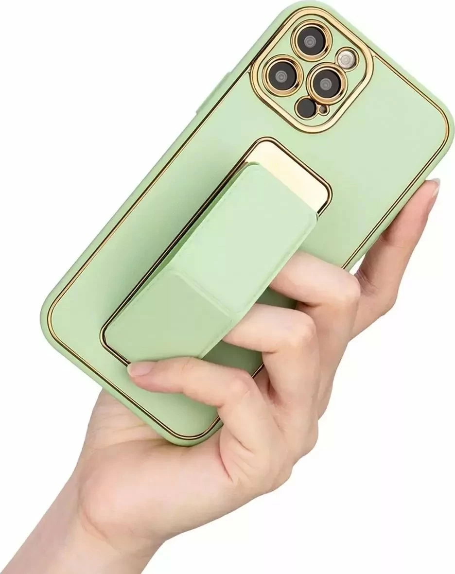 Mbështjellës 4kom.pl New Kickstand Case për Samsung Galaxy A12 5G, me mbajtëse, blu