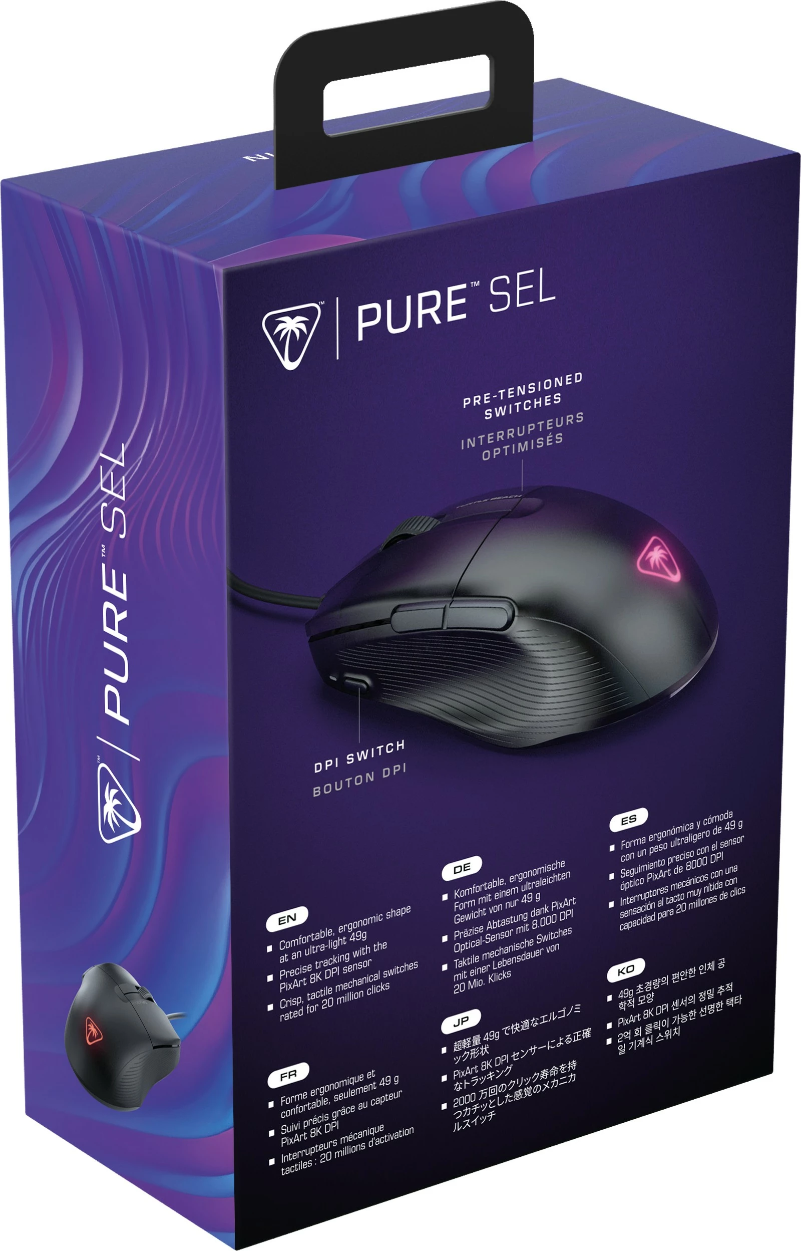 Maus Turtle Beach Pure SEL, 8K DPI, RGB, i zi