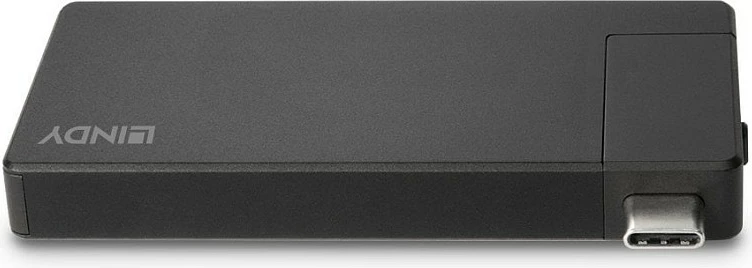 Docking station USB-C LINDY DST-Micro, 4K HDMI, USB-A 5Gbps, USB-C PD 60W, e zezë