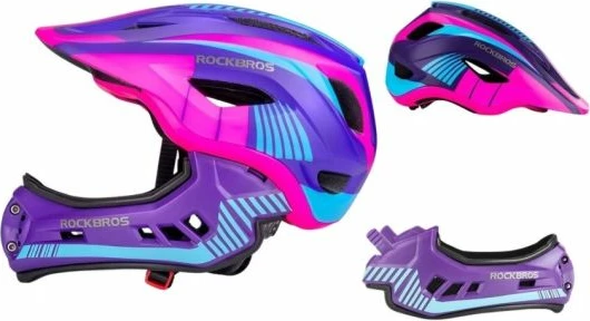 Helmetë biçiklete për fëmijë Rockbros, vjollcë