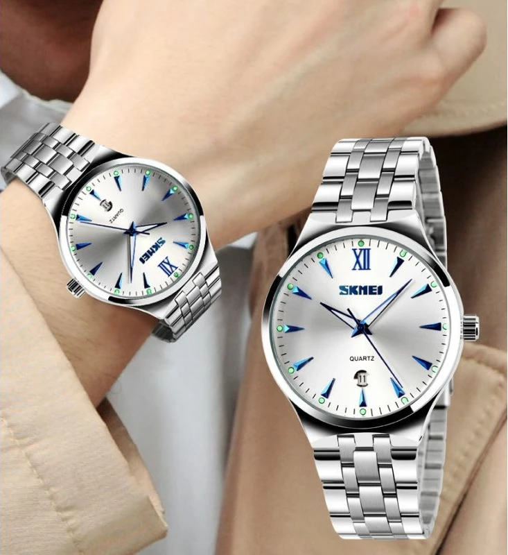 Orë dore për meshkuj Skmei, argjendi