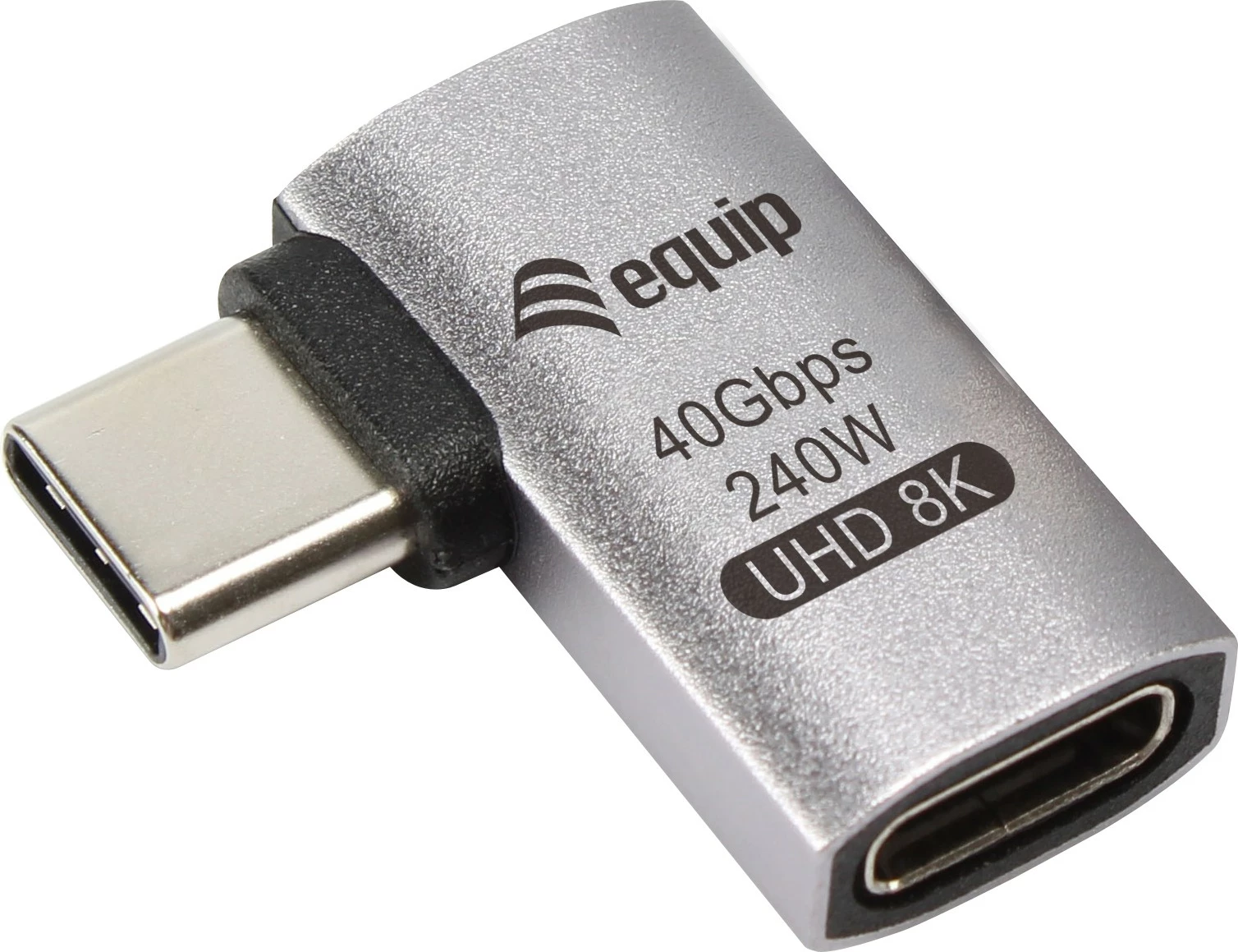 Adapter USB4 C në C Equip 133478, 40Gbps, PD 240W, 3 copë, zi, hiri