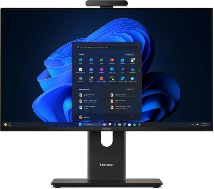 Kompjuter All-in-One Lenovo ThinkCentre M70a Gen 6 13AY002APB, Intel Core Ultra 7 265T vPro, 32GB RAM, 1TB SSD, 23.8 FHD, Windows 11 Pro, e zezë, set me maus e tastierë