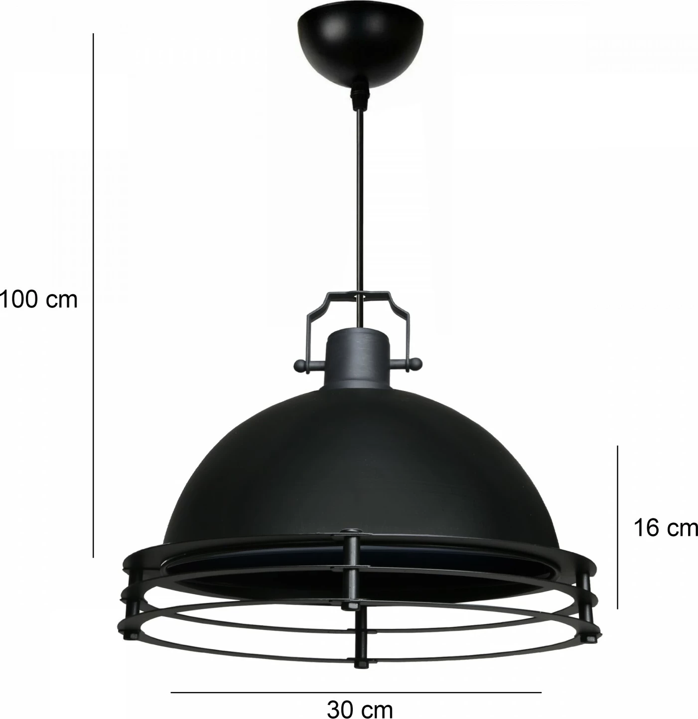 Llambë tavani Opviq, AYD-3578, e zezë, metal