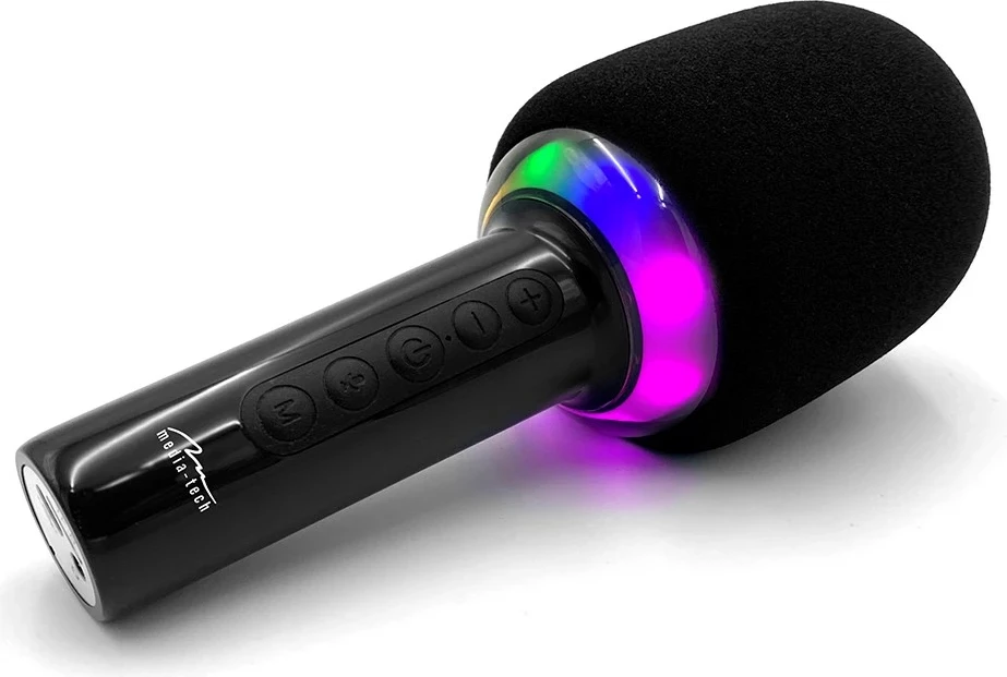 Mikrofon karaoke Media Tech MT399 me Bluetooth, i zi