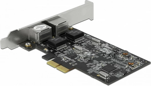 Kartelë rrjeti DeLOCK PCIe x2 RTL8125, 2x RJ45 2.5GbE, low-profile