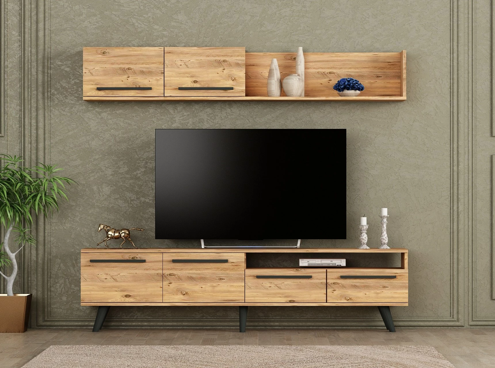 Komodë TV Hanah Home, Mono, ngjyrë Atlantic Pine