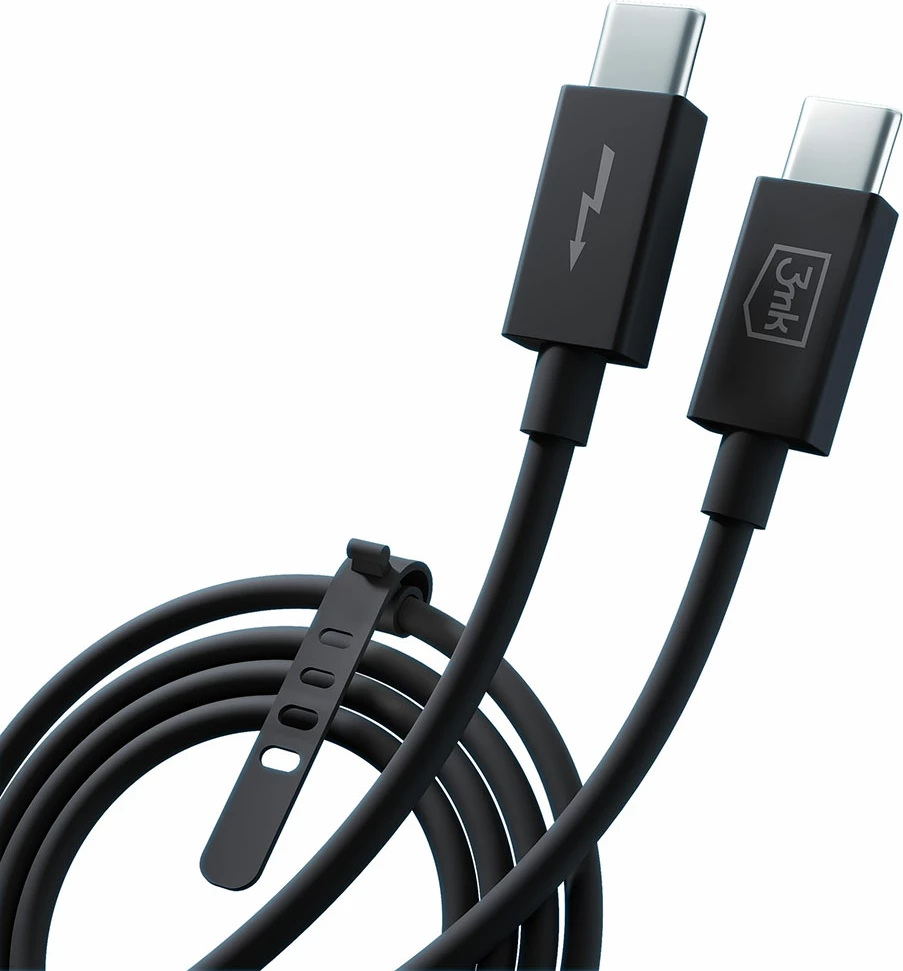 Kabllo Thunderbolt 3mk Hyper USB4, 1m, 240W, USB-C në USB-C, E zezë