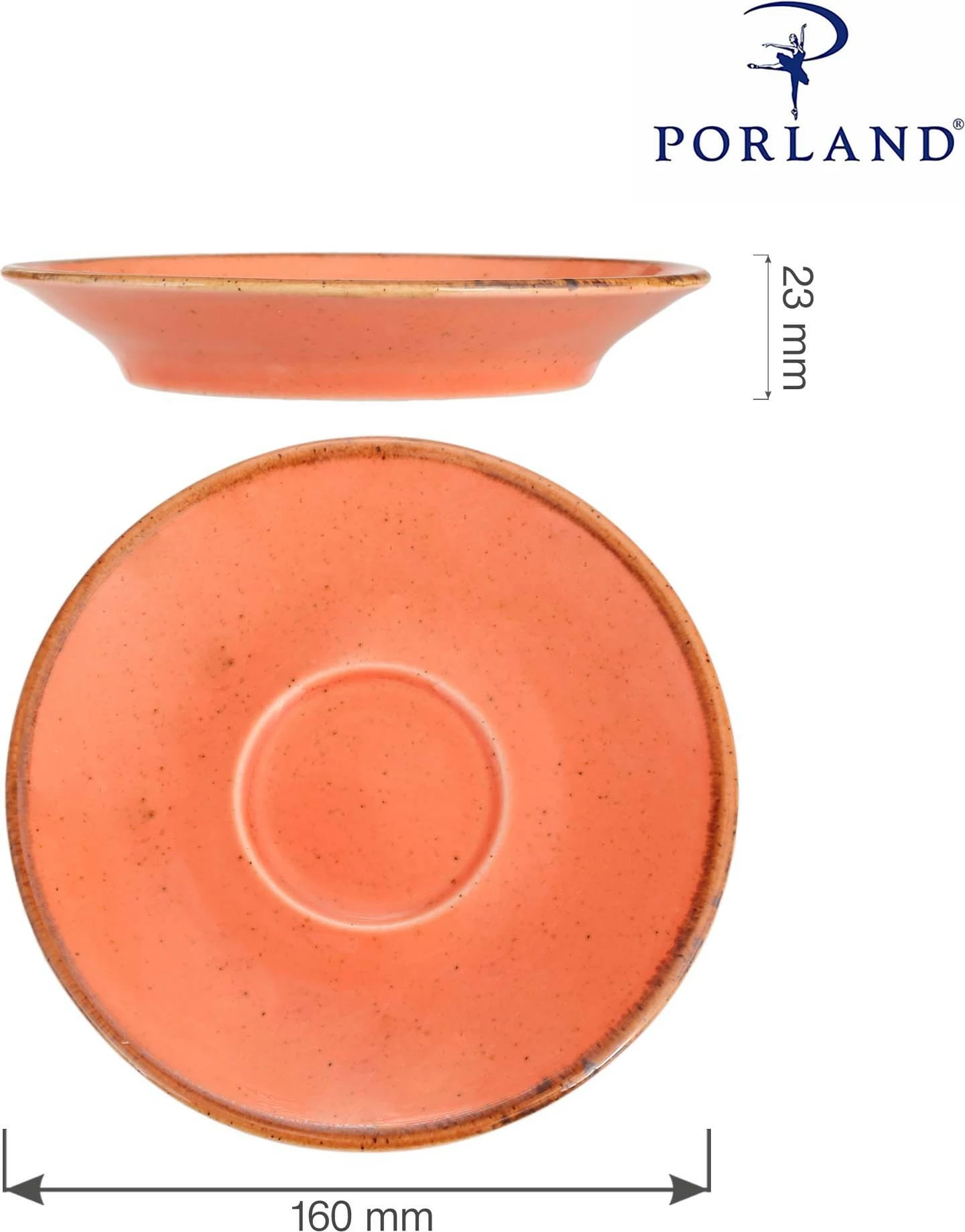 Nënfilxhan Porland Seasons Amber Ø160 mm, portokalli, set 6 copë