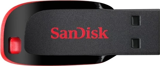 USB Sandisk Cruzer Blade, 128 GB, i zi, i kuq