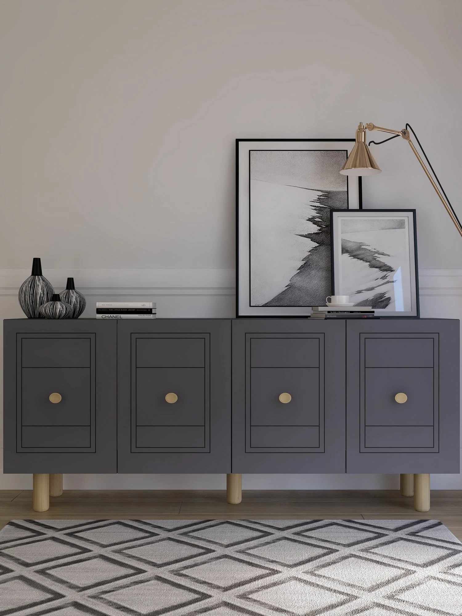 Konsolë Skye Decor, Dario Bohem, antracit