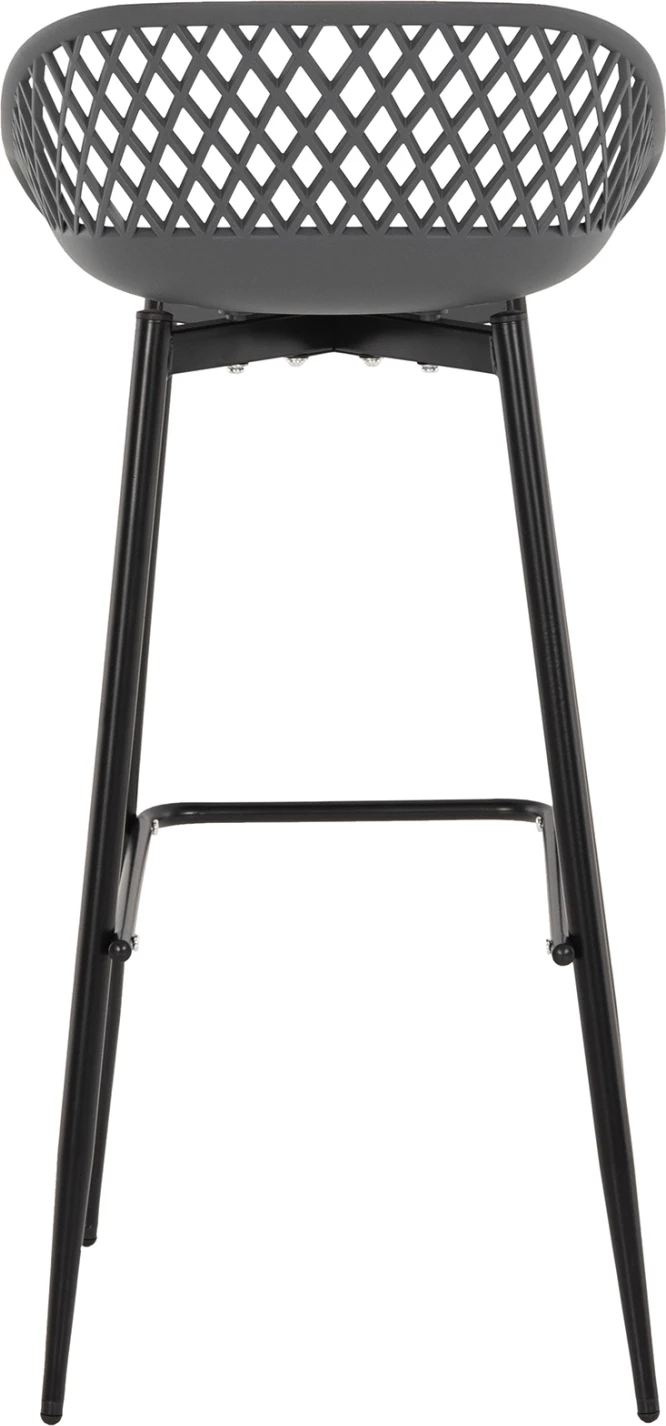 Karrige për bar AVAYA FH8686.20, polipropilen gri, këmbë metalike të zeza, 46x48x99H cm