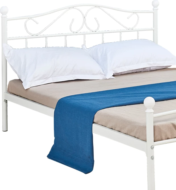 Krevat Yorick metalik i bardhë 150x200x99cm