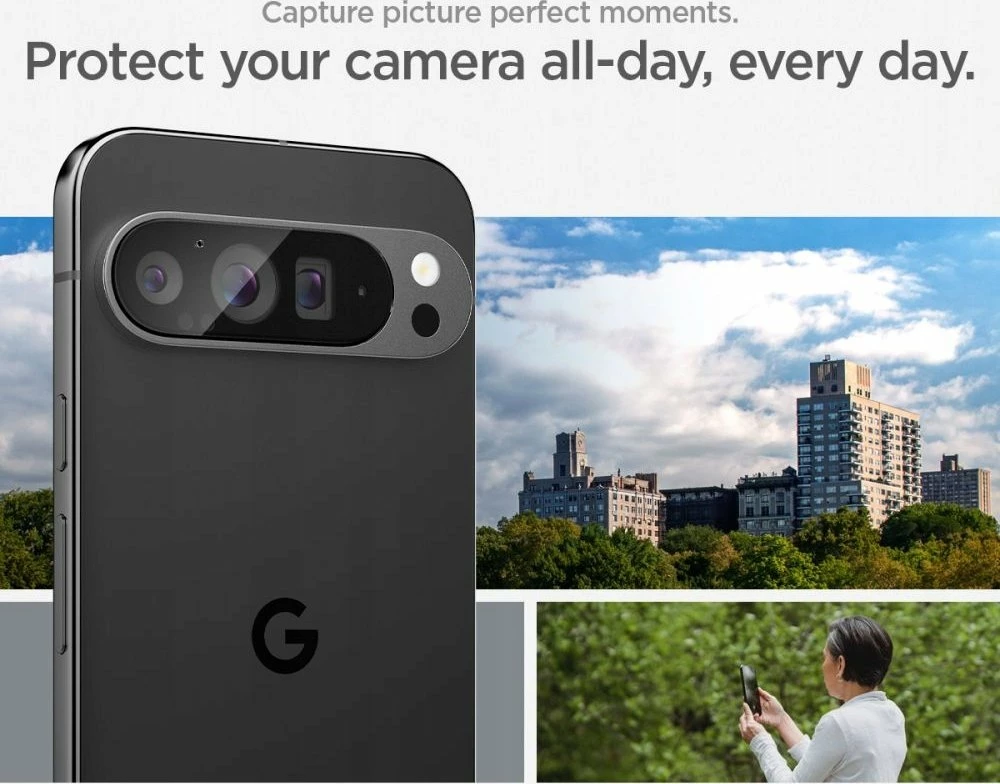 Mbrojtës kamere Spigen Optik.TR "EZ FIT" për Google Pixel 9 Pro XL, x2, transparent