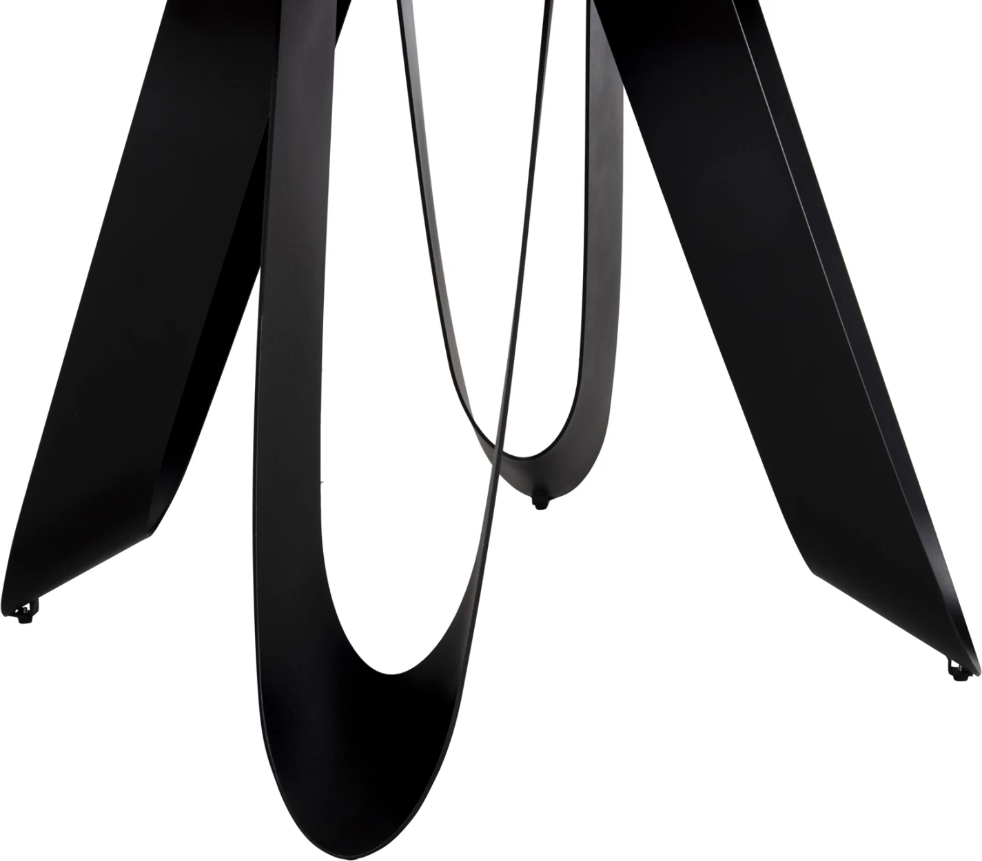 Tavolinë ngrënieje e rrumbullakët ZOD FH9852.03 sipërfaqe qeramike gri mermer-këmbë metalike të zeza Φ135x74Hcm