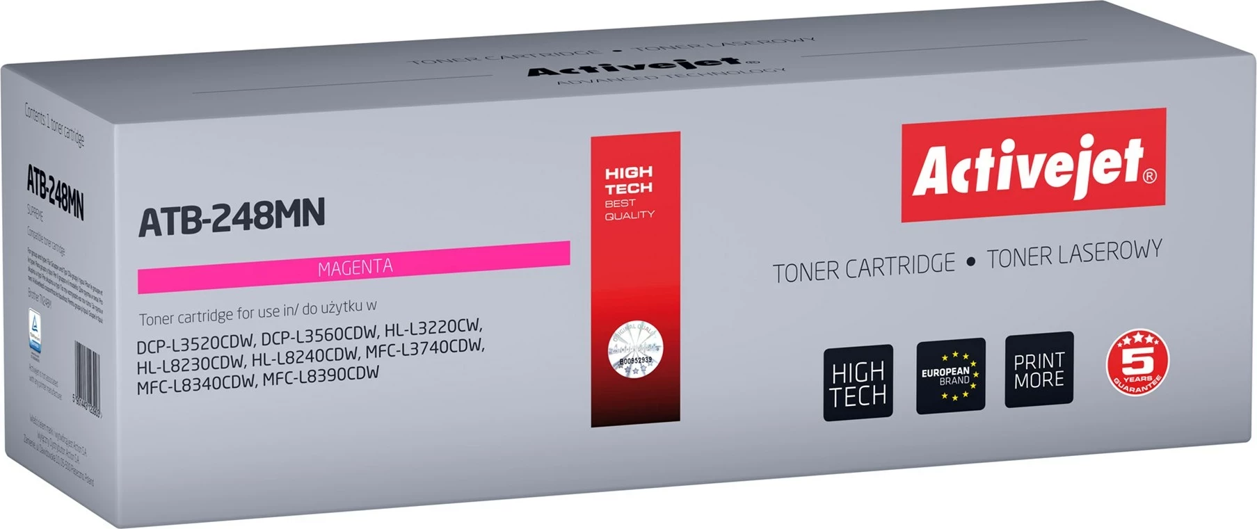Toner Activejet ATB-248MN për printer Brother, Magenta