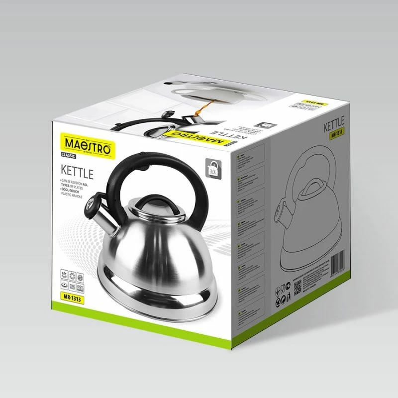 Çajnik pa rrymë MAESTRO MR-1313, 3 litra, inox