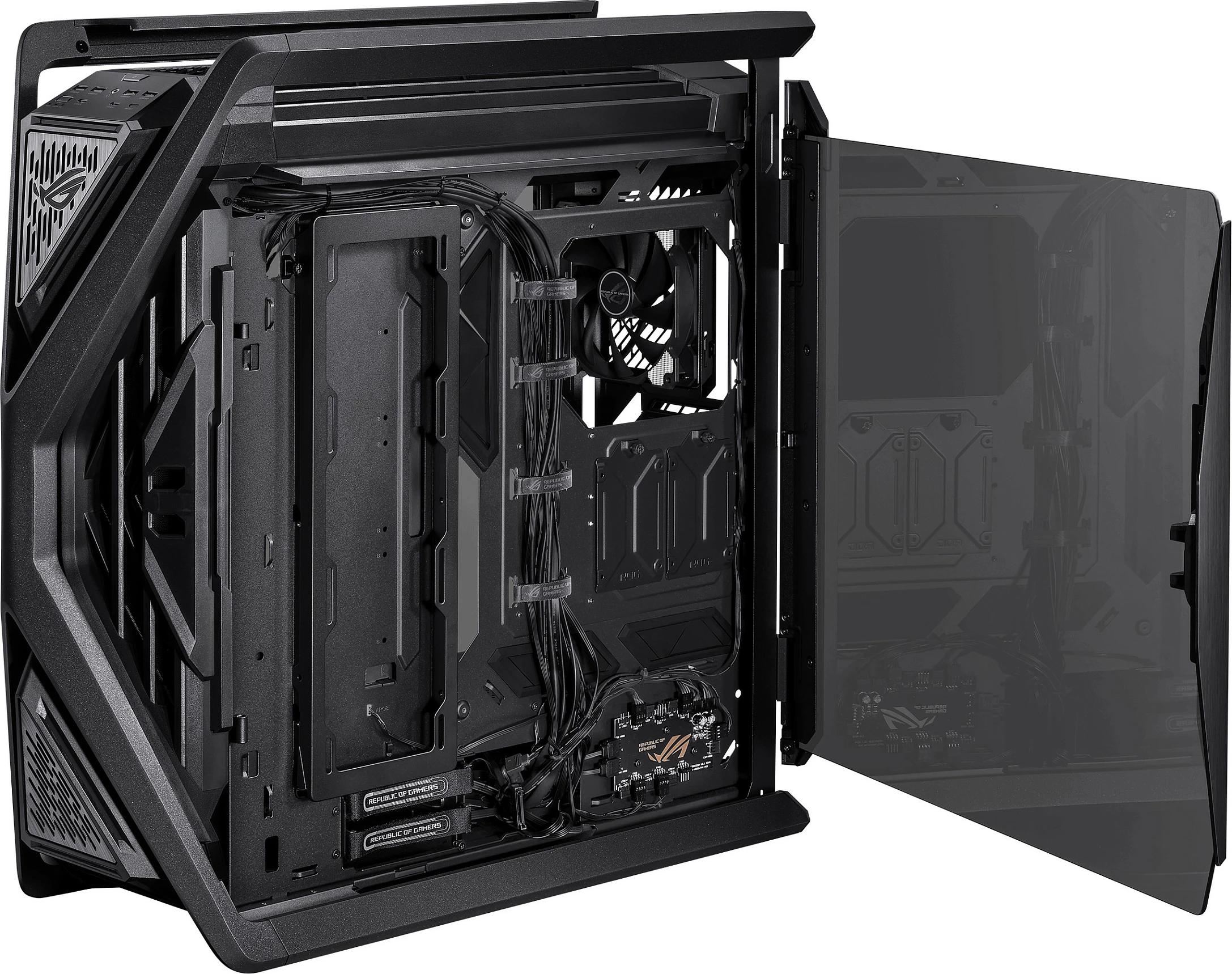 Kasë ASUS ROG Hyperion GR701 BTF Edition, Tower, RGB, xham i temperuar, e zezë/transparent