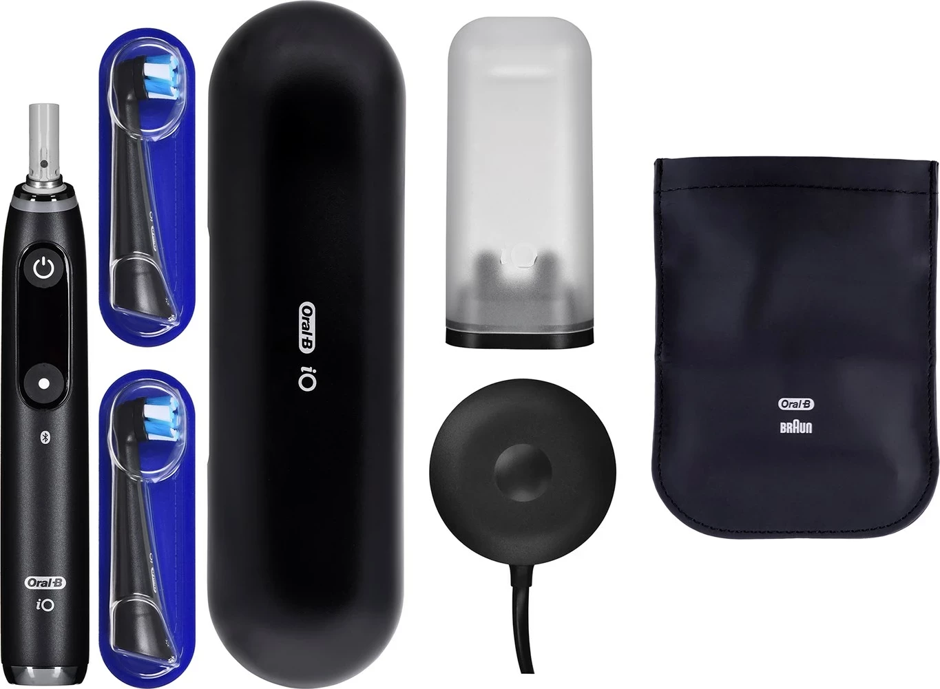 Furçë dhëmbësh elektrike Braun ORAL-B IO 7W, për të rritur, Ekran OLED, 2 koka, e zezë