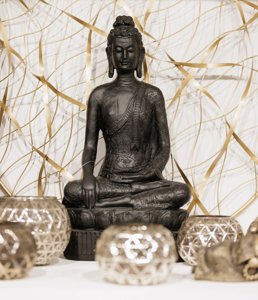 Dekor Budë, ngjyrë e zezë, 23x15x42cm, polirezine