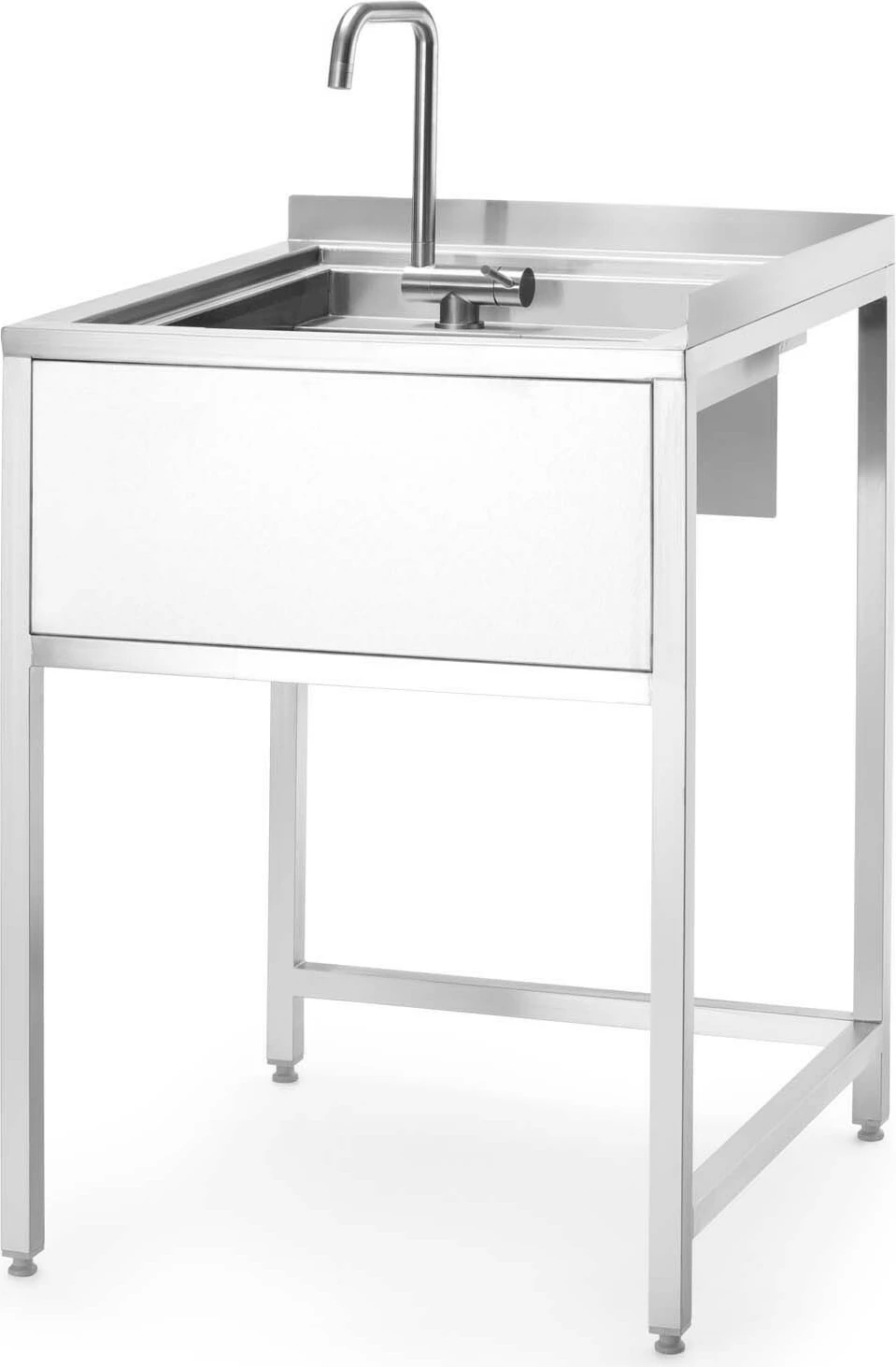 stacion qoshe bar, Barmatic Oxygen 817483, AISI 304 çelik inox, 650x650x(H)900 mm, me lavaman të fshehur dhe shplarës kanash, argjendti