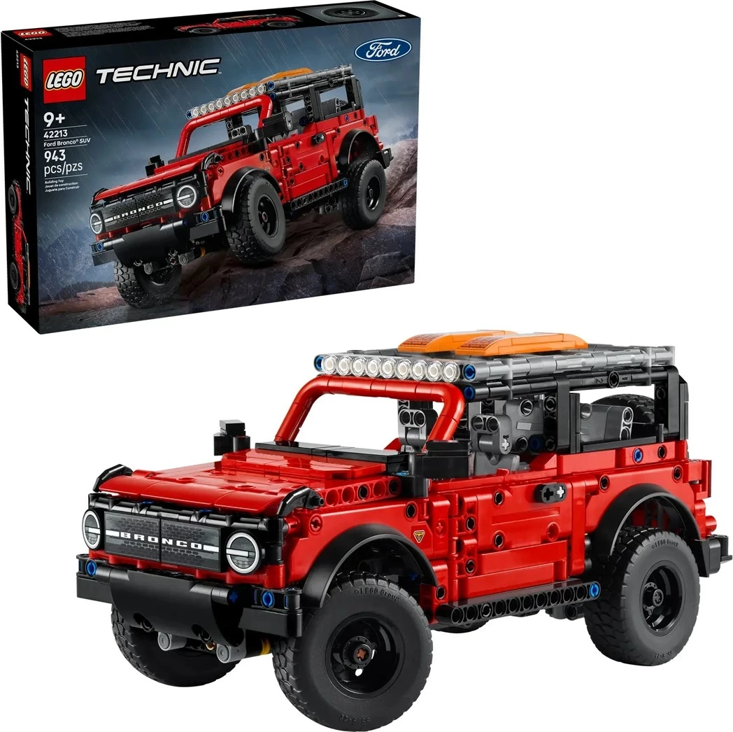 Set LEGO Technic Ford Bronco SUV 42213, për fëmijë dhe të rritur, Kuqe