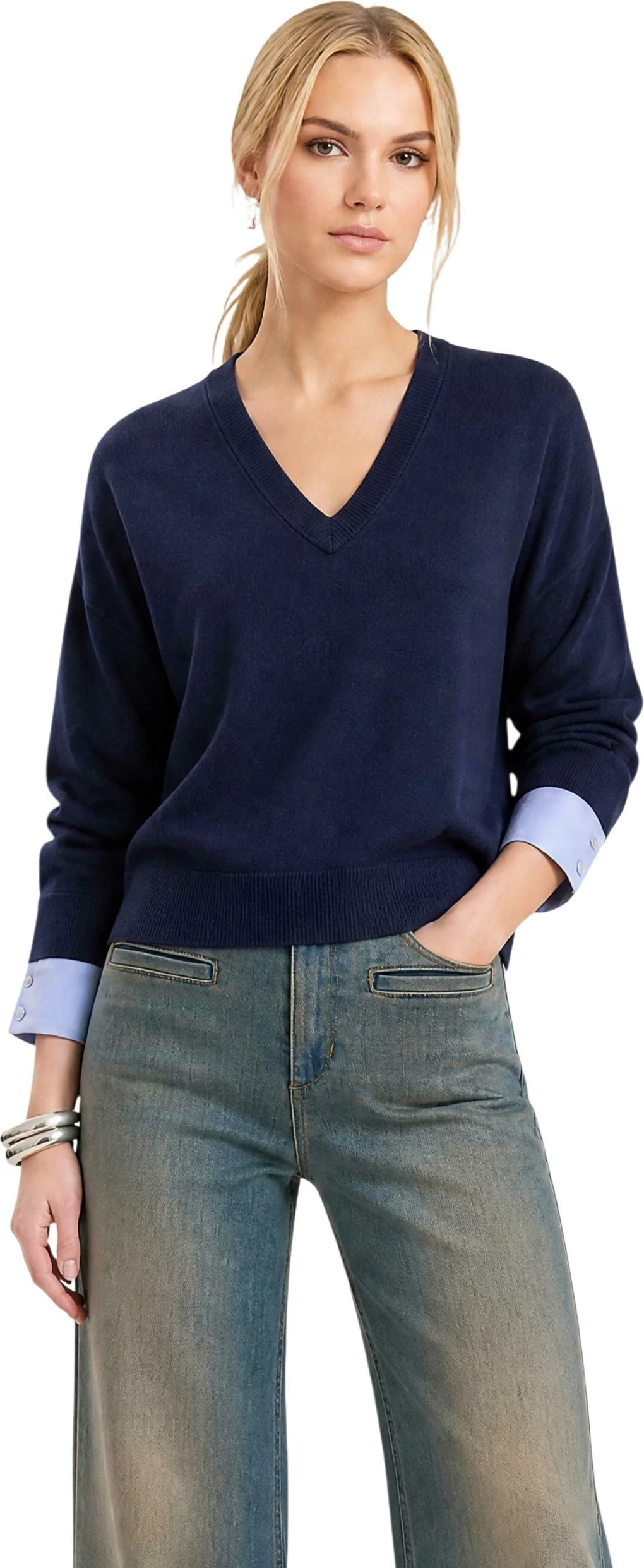 Xhemper për femra Liu-Jo WF6453 MA16R, blu e errët