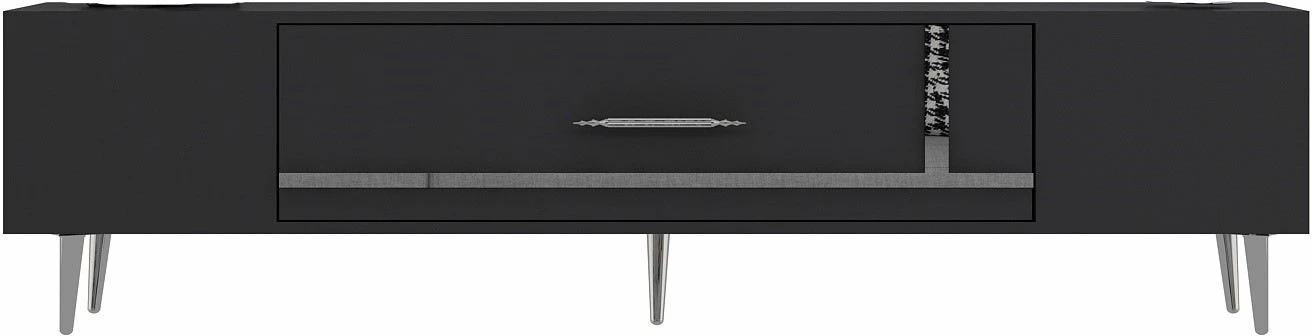 Komodë TV Skye Decor, anthracite, silver, Dekop1