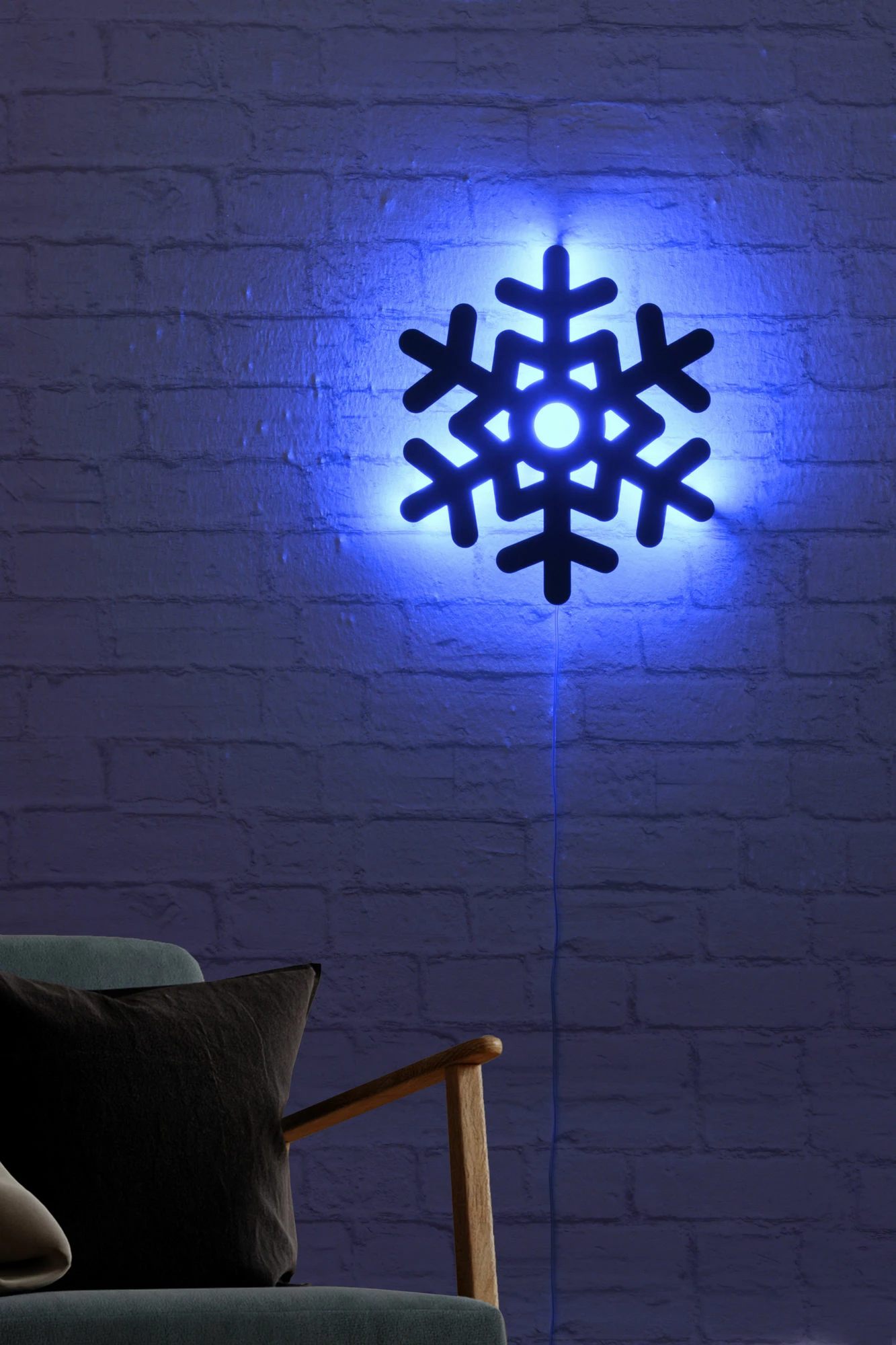 Dritë dekorative LED, formë bore, ngjyrë kaltër, Wallity Snowflake 2