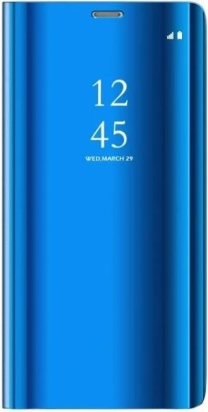 Mbështjellës ONASI Clear View për Samsung Galaxy A70/A705, me dritare, funksion stand, blu