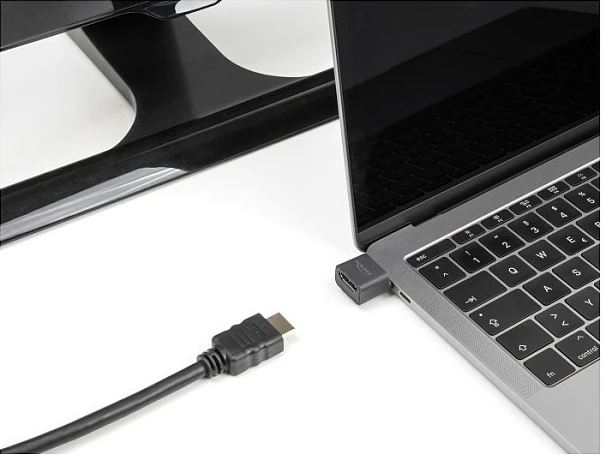 Adapter DeLOCK USB-C në HDMI, 4K 30Hz, DP Alt Mode, i zi