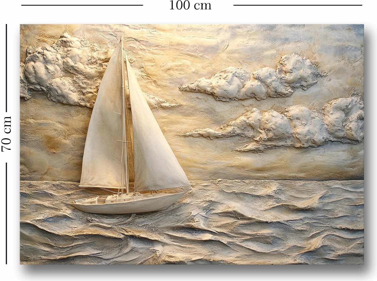 Pikturë dekorative në kanavacë Wallity, shumëngjyrëshe, 70x100cm, 70100Wabisabi-027