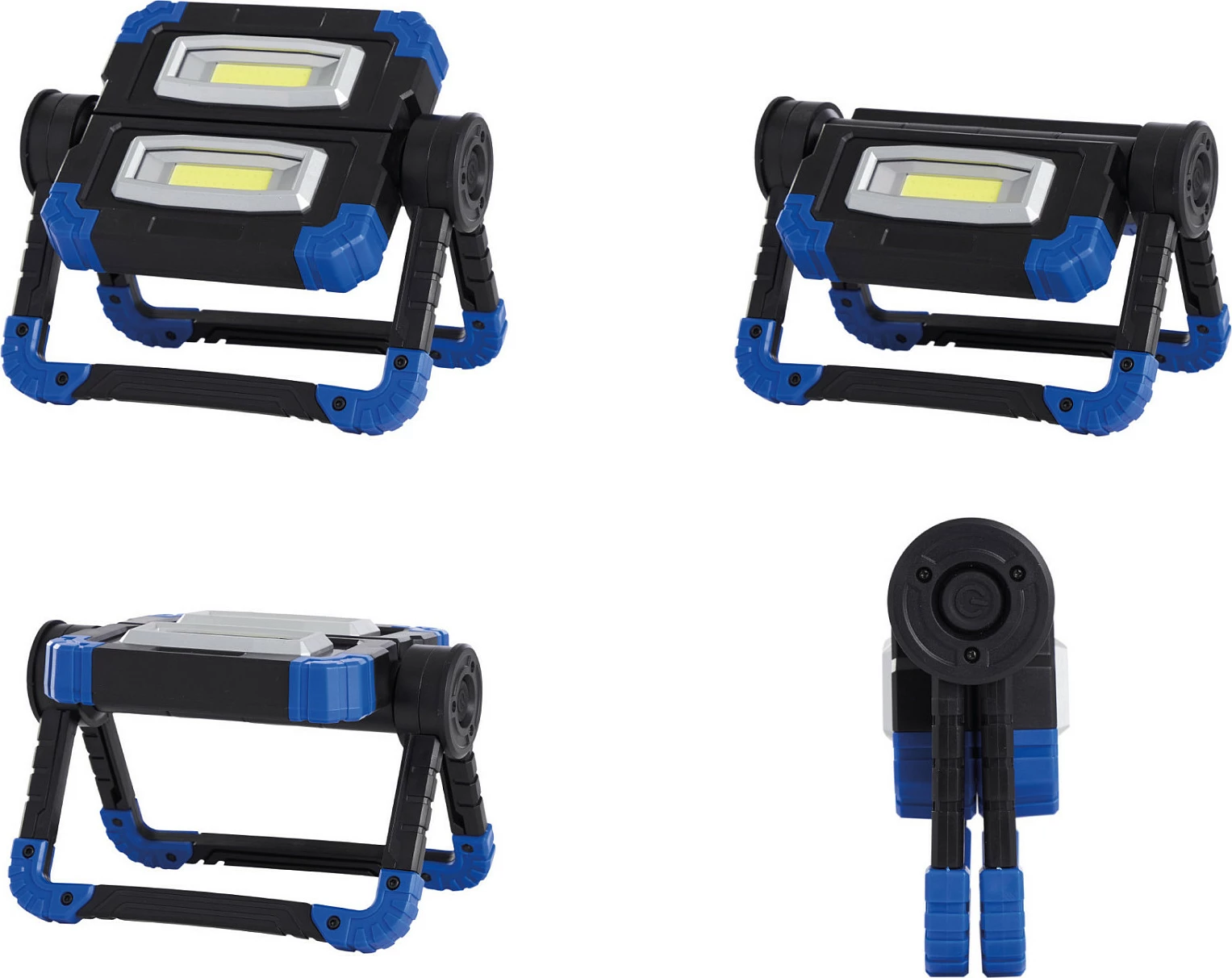 Reflektor pune LED RealPower 463617, 10W, 600 lm, me bateri AA, IPX2, zi/blu