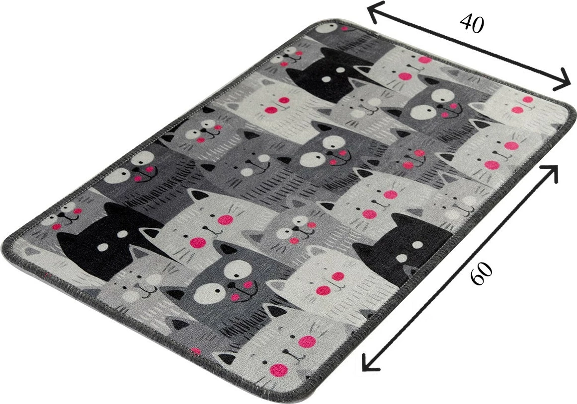 Tapet banje Mijölnir, Meow, gri, 40x60cm