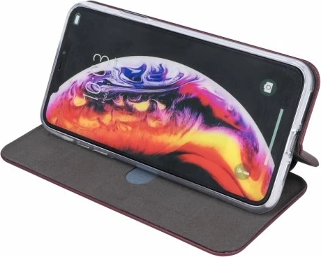 Mbështjellës flip i butë HAVANA Premium për Huawei P40, me magnet & xhep kartele, e kuqe burgundy