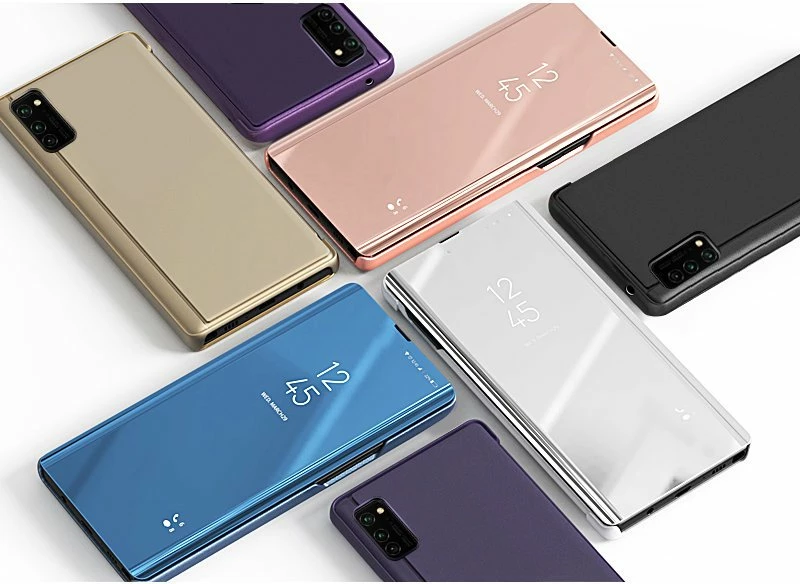 Mbështjellës Hurtel Clear View Case flip cover për Samsung Galaxy A03s, kaltër