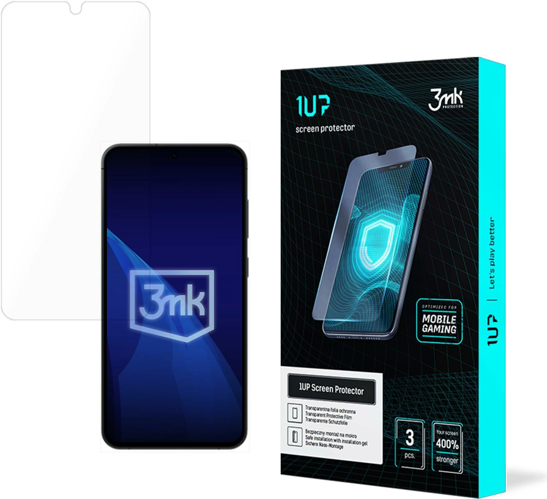 Folje mbrojtëse 3mk 1UP për Samsung Galaxy S25+, për gaming