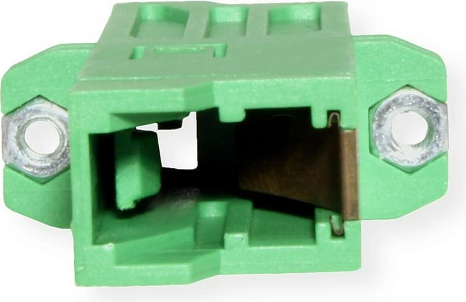 Adapter fiber optik ROLINE 21.17.0040, E-2000 (LSH) LSH/LSH, i gjelbër