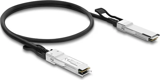 Kabllo Twinax DeLOCK QSFP28 në QSFP28, 100 Gbps, 1 m, e zezë