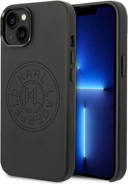 Mbështjellës Karl Lagerfeld KLHCP14MFWHK për iPhone 14 Plus 6.7", lëkurë ekologjike, i zi