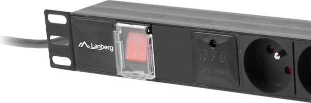 Shirit fuqie Lanberg PDU Rack 19" (1U, 16A, 6X 230V PL, 2m)
