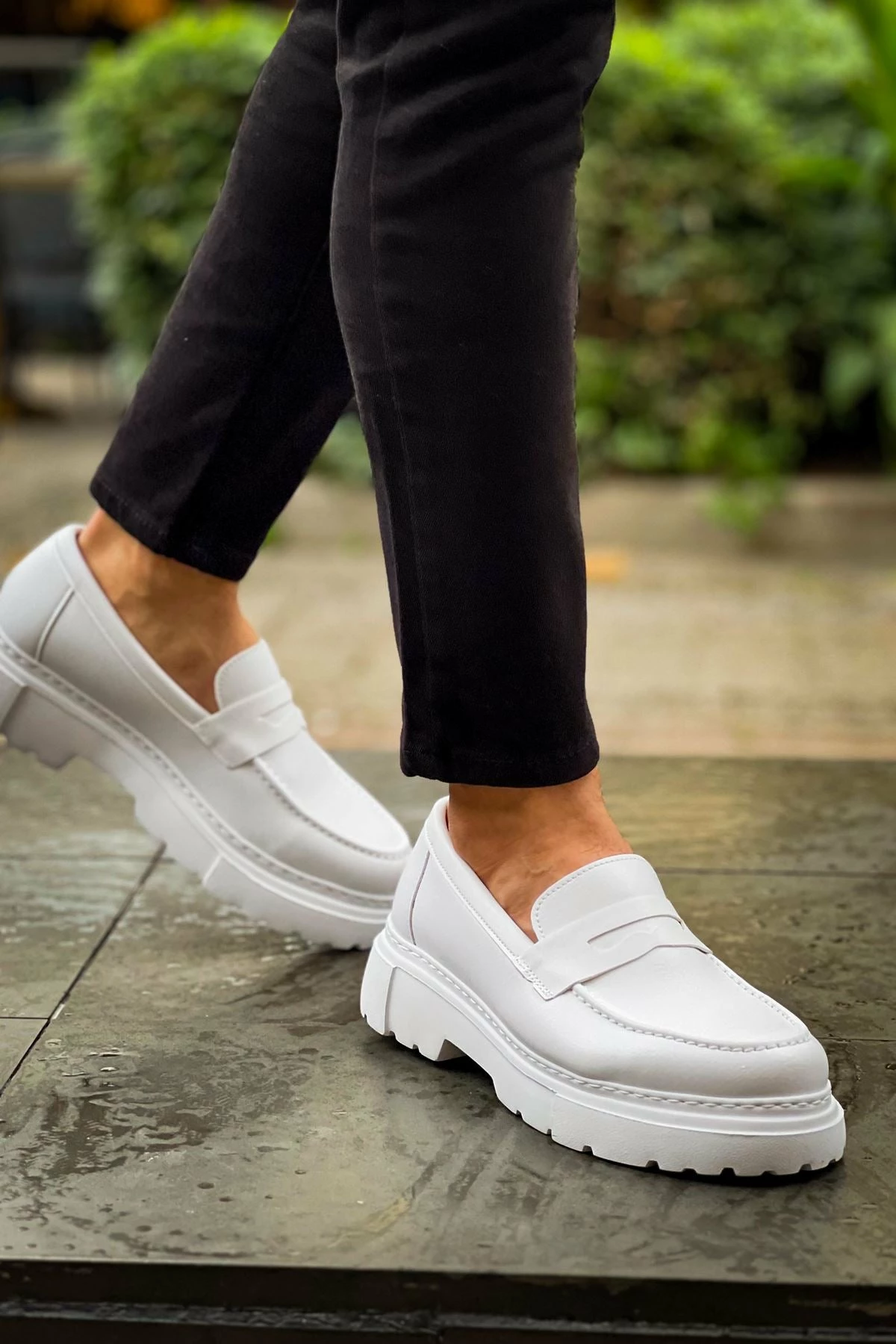 Këpucë për meshkuj, Chekich 2417 FBT White Men Loafer
