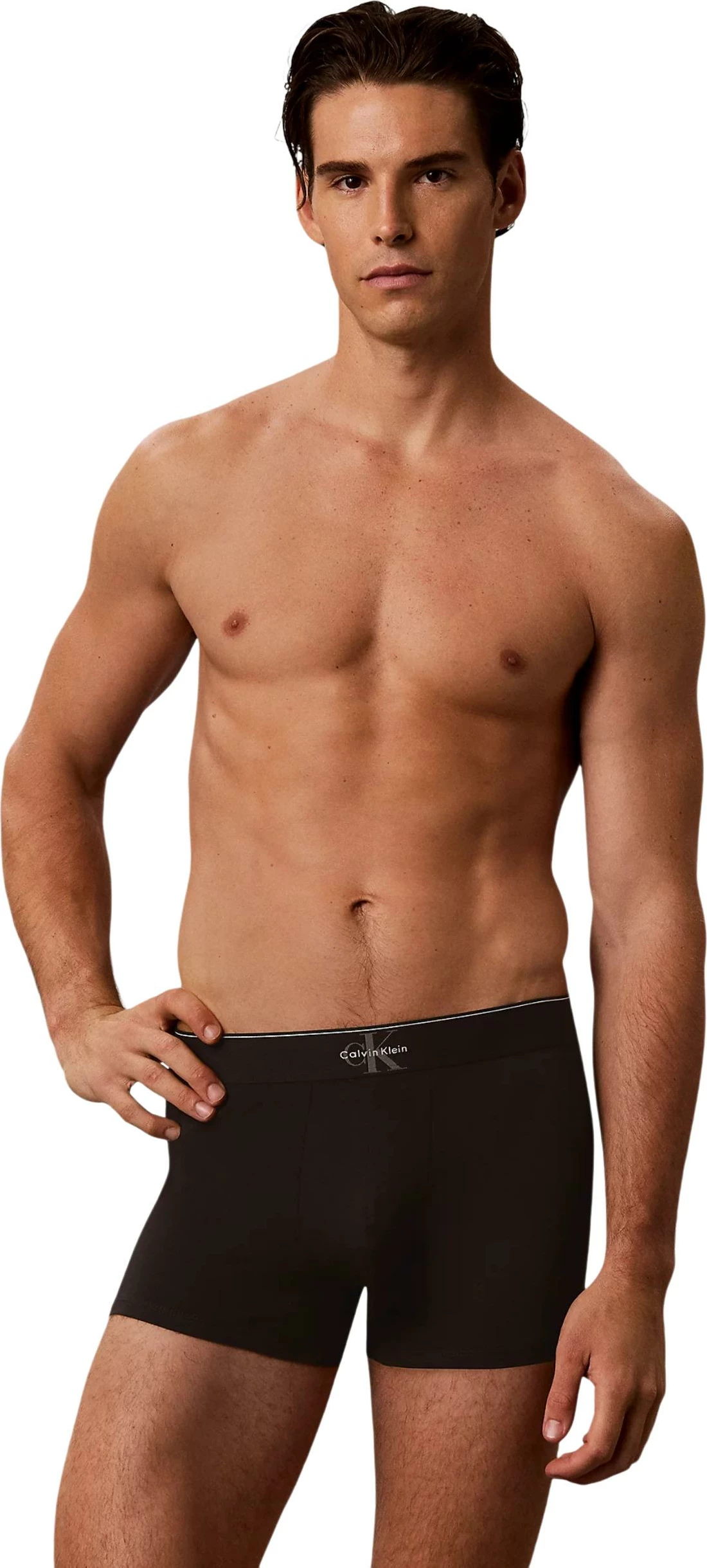 Të brendshme për meshkuj Calvin Klein Underwear Trunk LV00NB4472, të zeza-jeshile [Madhësia: XL]