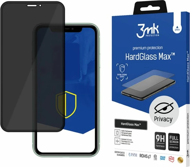 Mbrojtës ekrani privacy 3mk HardGlass Max për iPhone X/XS/11 Pro
